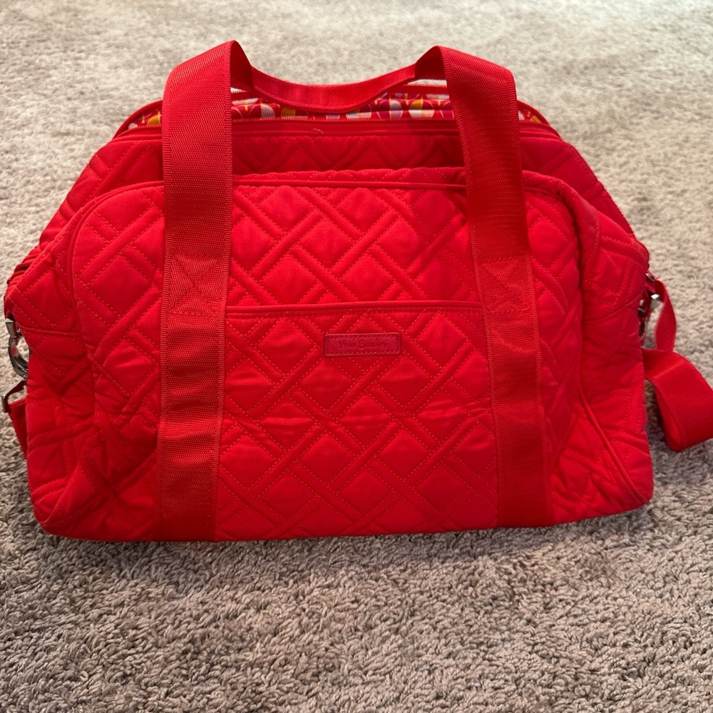 Vera Bradley Red Quilted Travel Bag